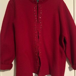Alexandra Bartlett Vibrant Red Cardigan